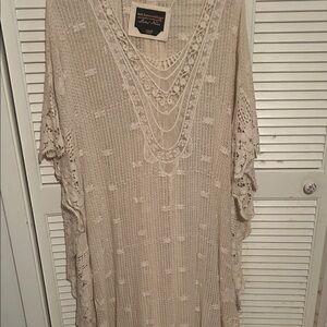 Soft Surroundings Beige Knit Poncho
